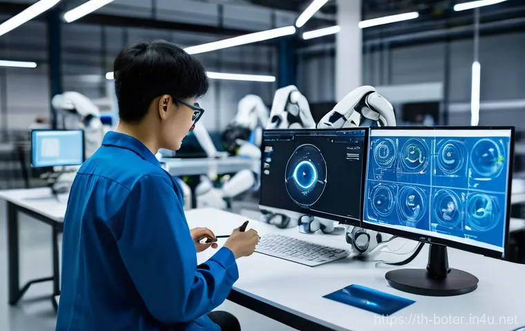 로봇기술사 실무 경험 쌓는 법 - **"A vibrant and modern robotics university lab in Thailand, bustling with a diverse group of young ...