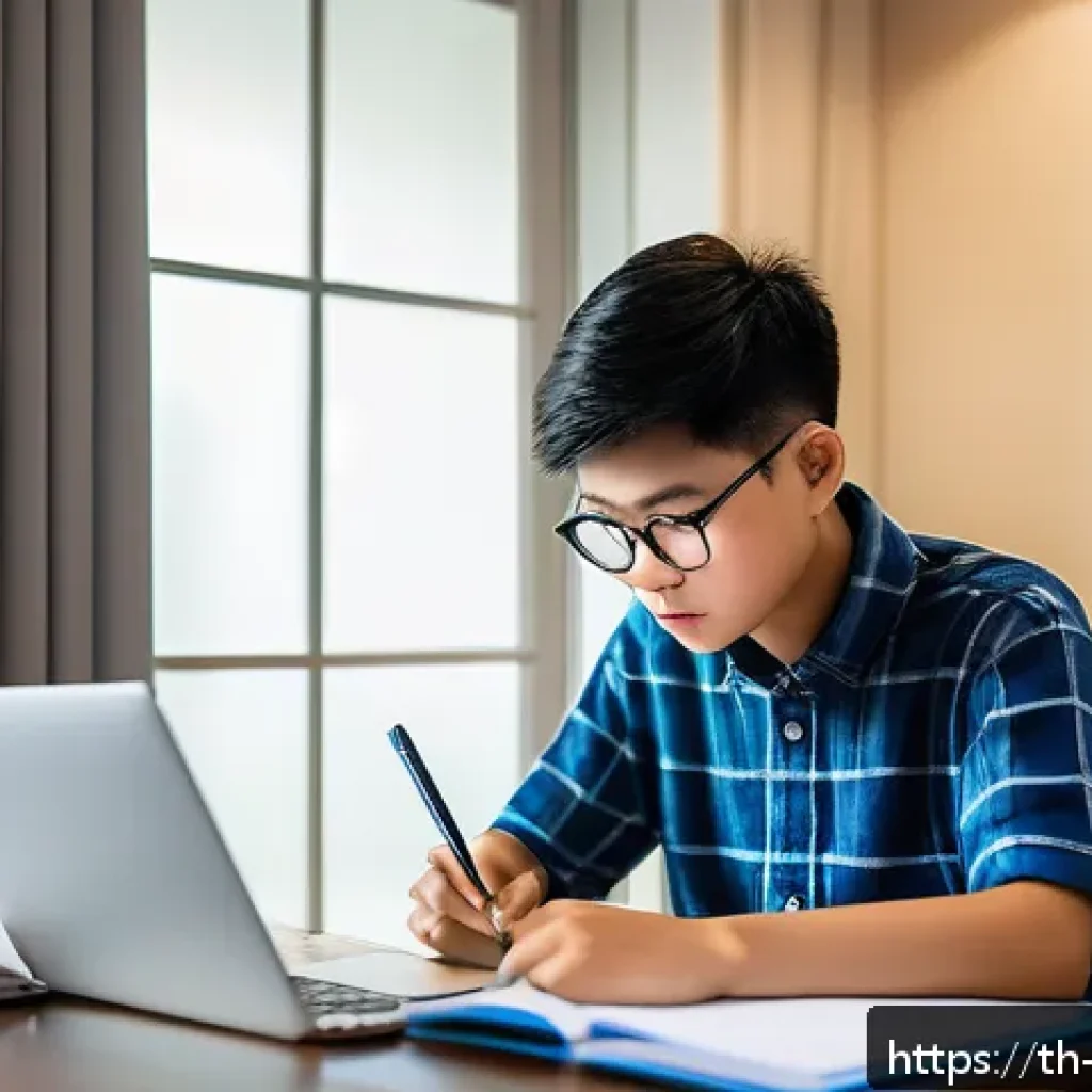 로봇기술사 자격증 독학 방법 - A focused young Thai student studying robotics exam preparation in a quiet, well-organized study cor...