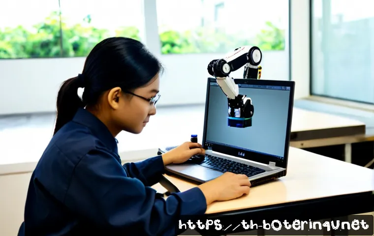 Home 29 로봇기술사와 대학원 진학 전략 - Photorealistic university robotics laboratory in Thailand, a focused Thai engineering graduate stude...